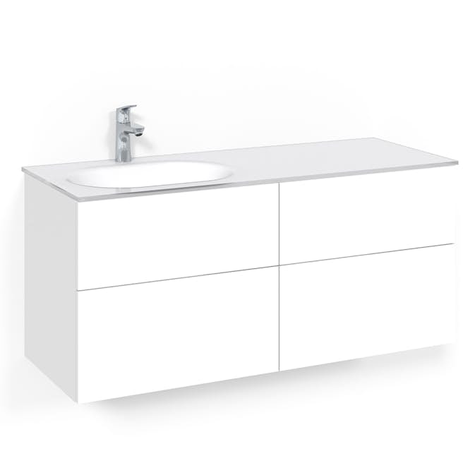 Tvättställsskåp Macro Design Crown Plain Med Glastvättställ