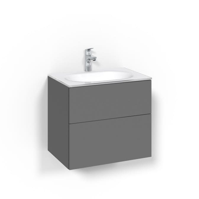 Tvättställsskåp Macro Design Crown Plain Med Glastvättställ