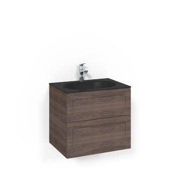 Tvättställsskåp Macro Design Crown Shape Med Glastvättställ