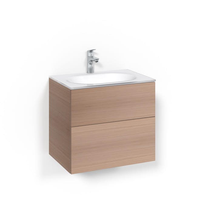 Tvättställsskåp Macro Design Crown Plain Med Glastvättställ
