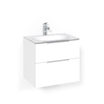 Tvättställsskåp Macro Design Crown Grip Med Glastvättställ