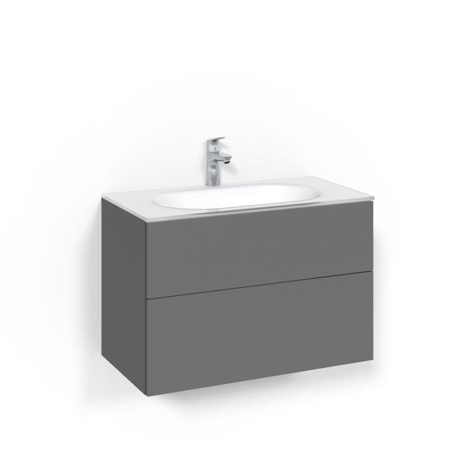 Tvättställsskåp Macro Design Crown Plain Med Glastvättställ