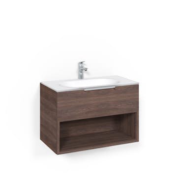 Tvättställsskåp Macro Design Crown Open Box Med Glastvättställ