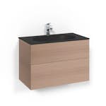 Tvättställsskåp Macro Design Crown Push Open Med Glastvättställ