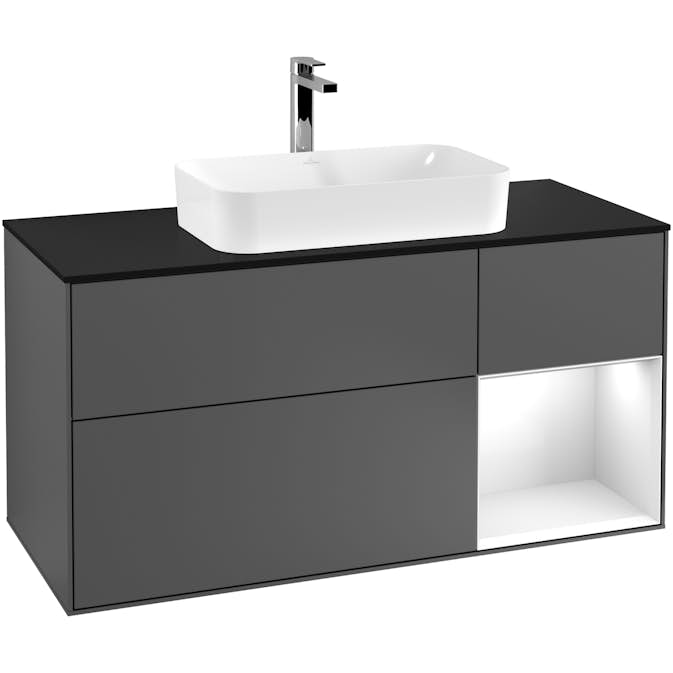 Tvättställsskåp Villeroy & Boch Finion med 3 Lådor Hylla och Bänkskiva för Fristående Tvättställ