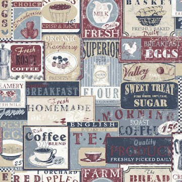 Tapet Galerie Wallcoverings Enamel Signs G56171