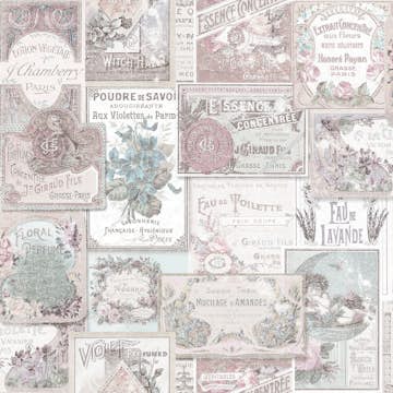 Tapet Galerie Wallcoverings Perfume Labels G56279