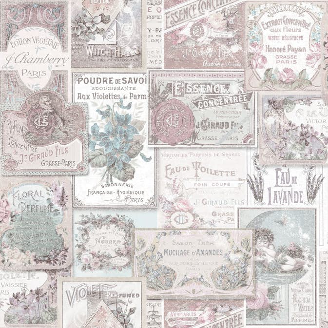 Tapet Galerie Wallcoverings Perfume Labels G56279