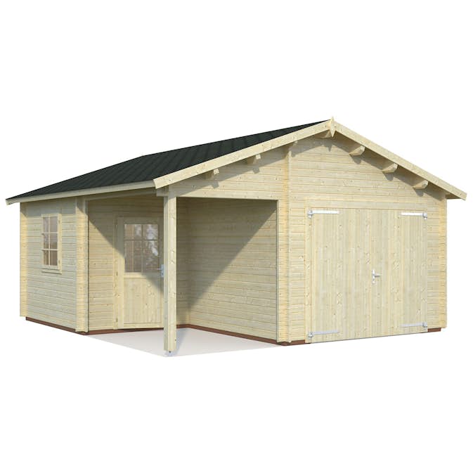 Garage Palmako Roger 21,9 m2 med Slagport