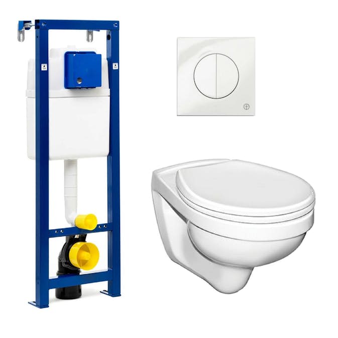 Vägghängd Toalettstol Gustavsberg Nordic3 All In One 3530 Komplett