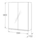 Spegelskåp Gustavsberg Artic 60 cm med LED belysning Undertill
