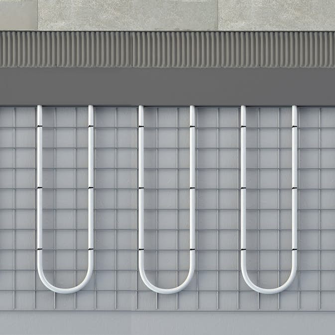 Golvvärmepaket Flooré för inspackling med låg bygghöjd