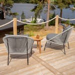 Loungeset Venture Home Chania Bord med 2 Lindos LoungeTrädgårdsstolar Utomhus