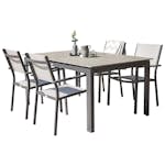 Matgrupp Venture Home Lova 160/240 med 4 Copacabana Karmstolar