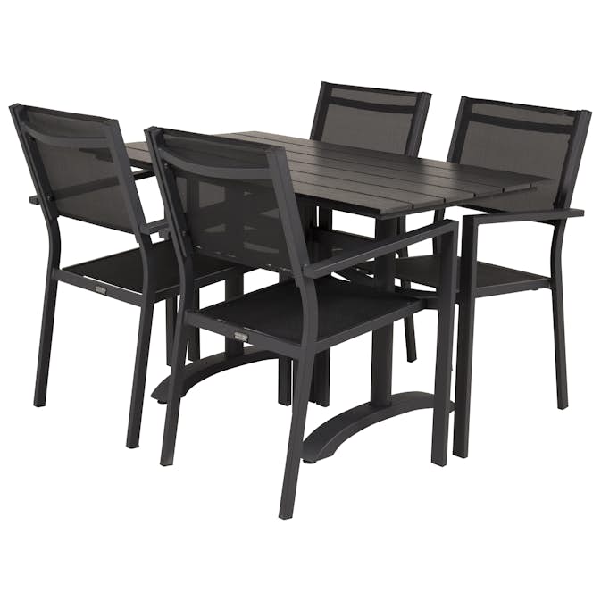 Cafégrupp Venture Home Dolly med 4 Copacabana Matstolar