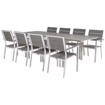 Matgrupp Venture Home Lova 160/240 med 8 Berfin Matstolar