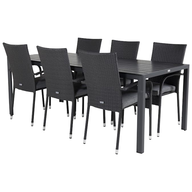 Matgrupp Utomhus Venture Home Break med 6 Anna Trädgårdsstolar