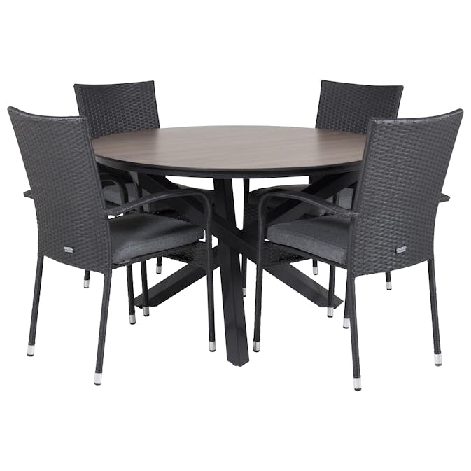 Matgrupp Venture Home Lea Ø 120 med 4 Asta Stolar