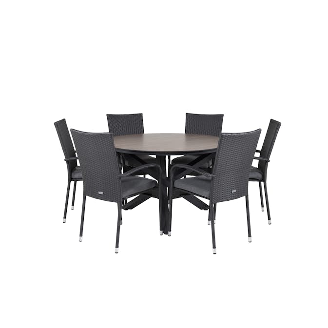 Matgrupp Venture Home Lea Ø 120 med 6 Asta Stolar