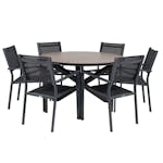 Matgrupp Venture Home Lea Ø 120 med 6 Copacabana Matstolar