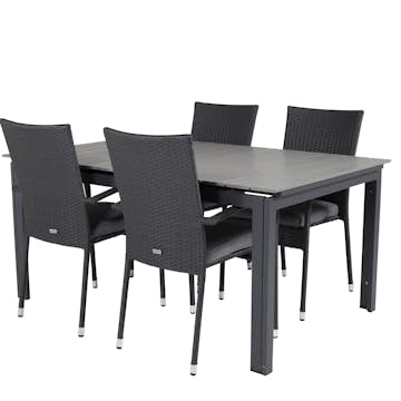 Matgrupp Venture Home Lova 160/240 med 4 Asta Stolar