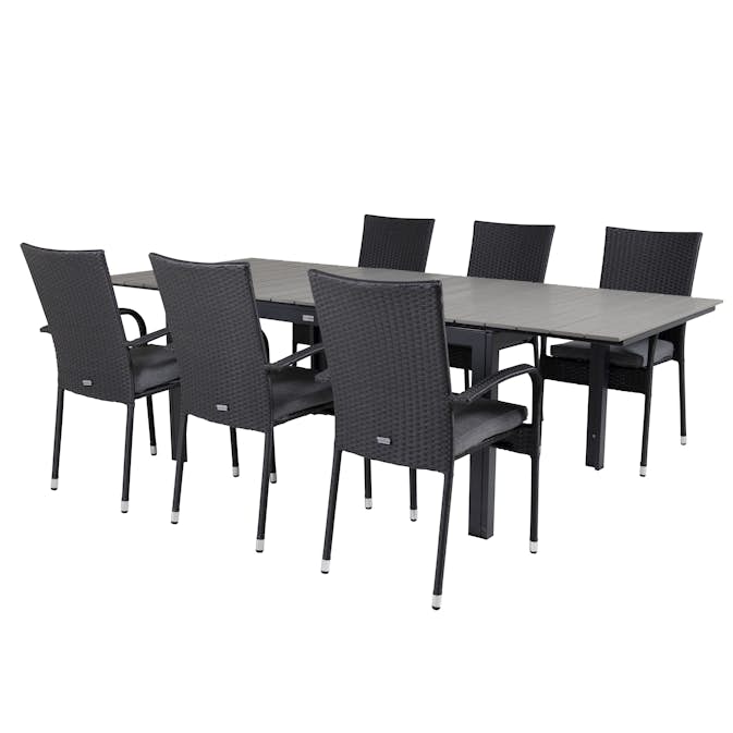 Matgrupp Venture Home Lova 160/240 med 6 Asta Stolar