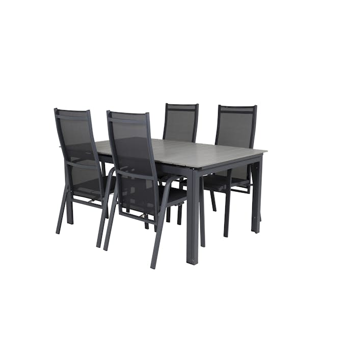 Matgrupp Venture Home Lova 160/240 med 4 Copacabana Stolar