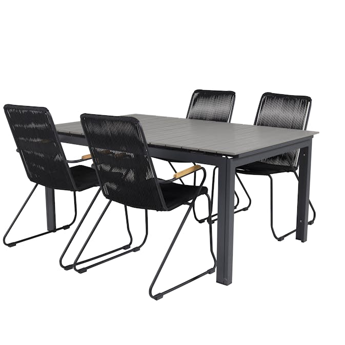 Matgrupp Venture Home Lova 160/240 med 4 Berfin Karmstolar