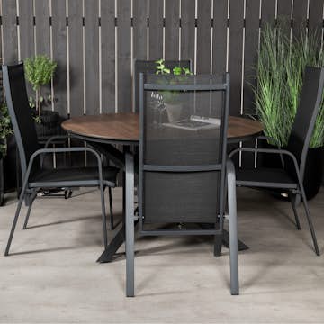 Matgrupp Venture Home Lea Ø 120 med 4 Copacabana Stolar