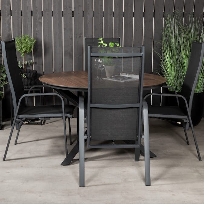 Matgrupp Venture Home Lea Ø 120 med 4 Copacabana Stolar
