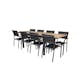 Matgrupp Utomhus Venture Home Meya 160/240 med 8 Siri Trädgårdsstolar