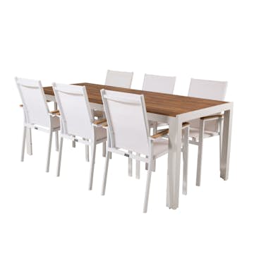 Matgrupp Venture Home Berfin med 6 Thea Matstolar