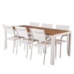 Matgrupp Venture Home Bois med 6 Santorini Stolar