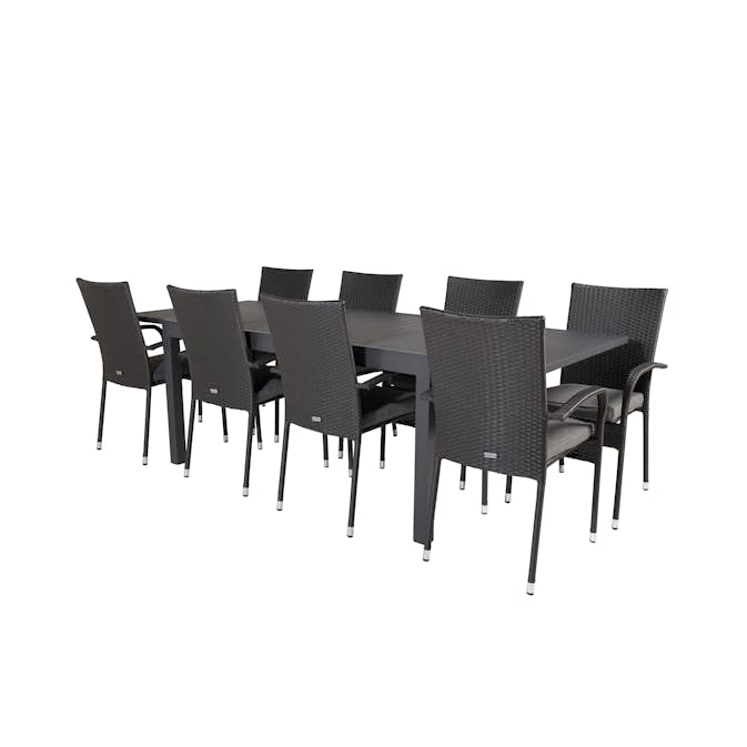 Matgrupp Venture Home Madrid 160/240 med 8 Asta Stolar