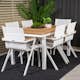 Matgrupp Utomhus Venture Home Perla 160/240 med 6 Meya Trädgårdsstolar