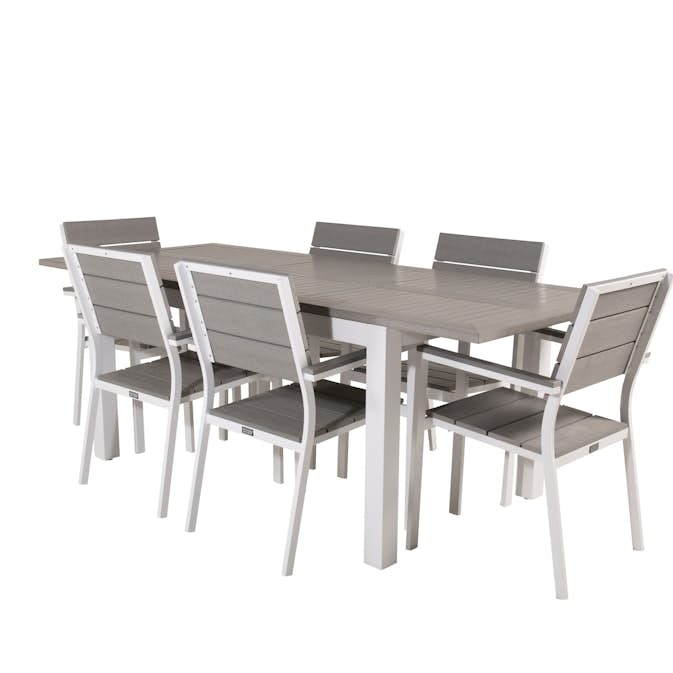 Matgrupp Venture Home Aleyna 152/210 med 6 Lova Matstolar