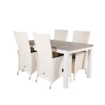 Matgrupp Venture Home Aleyna 152/210 med 4 Pishi Matstolar