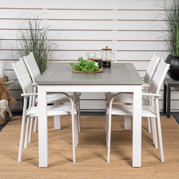 Matgrupp Venture Home Aleyna 152/210 med 4 Siri Karmstolar