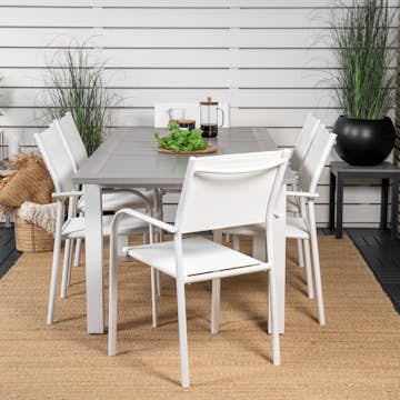 Matgrupp Venture Home Aleyna 152/210 med 6 Siri Karmstolar