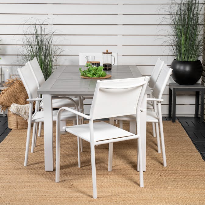 Matgrupp Venture Home Aleyna 152/210 med 6 Siri Karmstolar