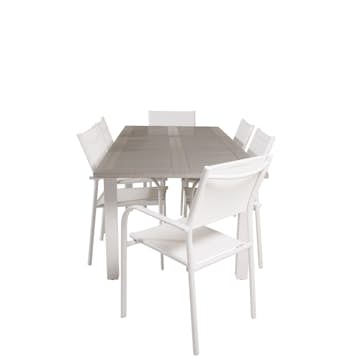 Matgrupp Venture Home Aleyna 152/210 med 6 Siri Karmstolar