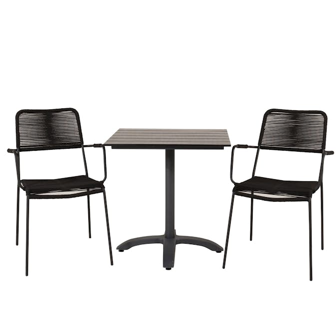 Cafégrupp Venture Home Coco med 2 Leon Karmstolar