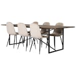 Matgrupp Venture Home Peo med 6 Pobbie Stolar Sammet