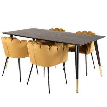 Matgrupp furniture/fashion Disa med 4 Limhamn Rektangulär Stolar