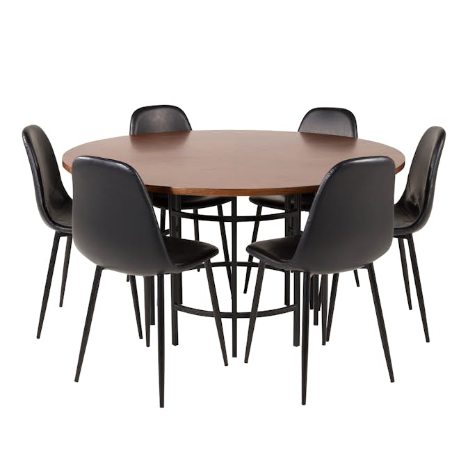 Matgrupp furniture/fashion Copenhagen med 6 Pobbie Konstläder Stolar