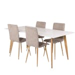 Matgrupp Venture Home Pobbie med 4 Walerina Stolar