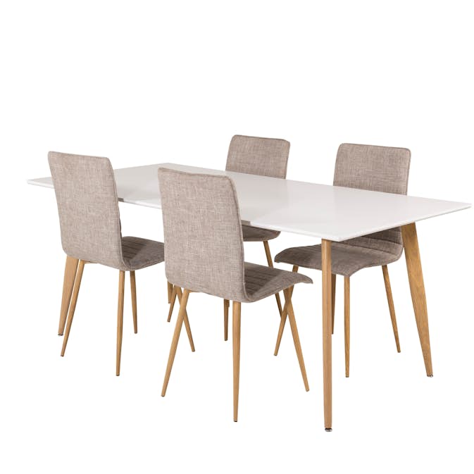 Matgrupp Venture Home Pobbie med 4 Walerina Stolar