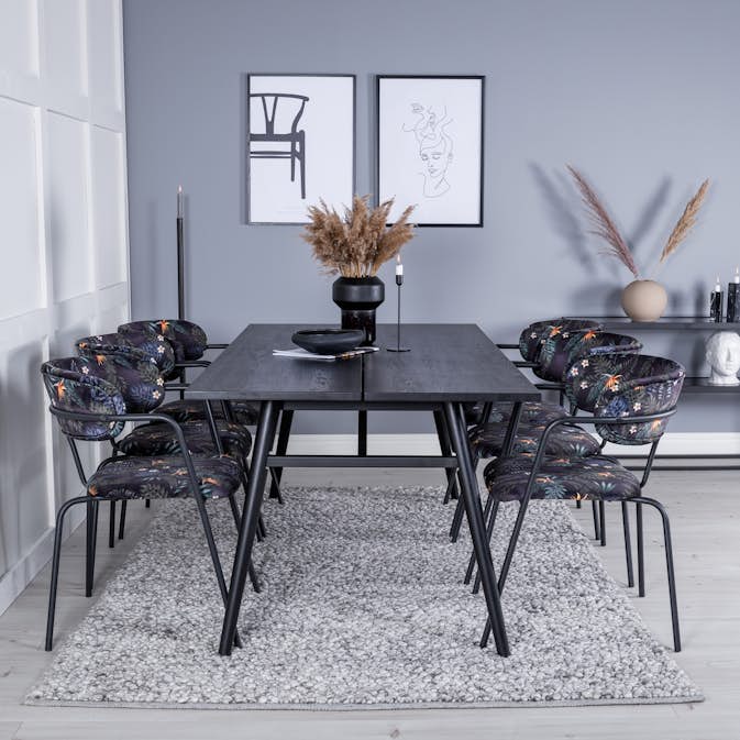 Matgrupp Venture Home Salt med 6 Aris Karmstolar