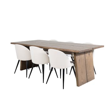 Matgrupp Venture Home Lotus med 6 Valentina Stolar