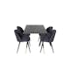 Matgrupp Venture Home Dipp med 4 Velvet Stolar